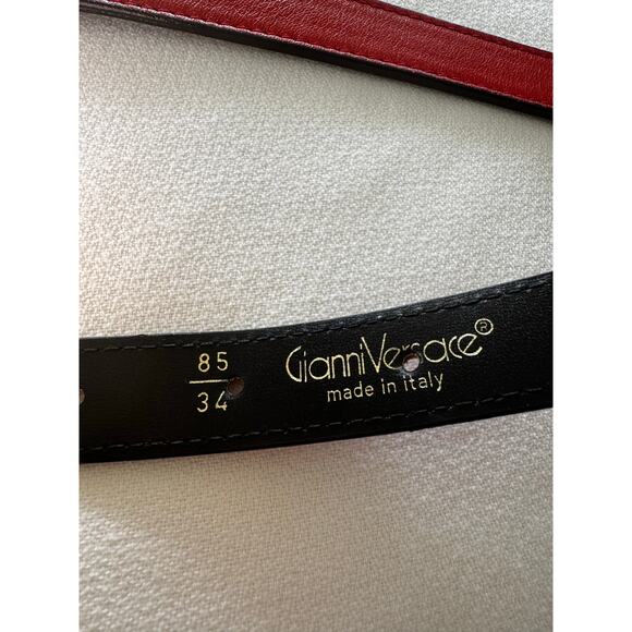 Vintage Red Gianni Versace Belt with Silver Buckle - Picture 7 of 7